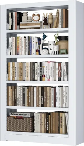 Vista 12 de Estantería de Libros, Librero Resistente de 5 Niveles, Estantería Ajustable, Gran Capacidad por Estante, Libreros Modernos para Sala de Estar