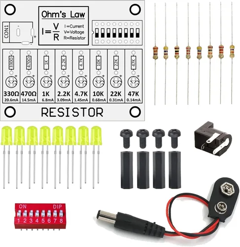 Vista 3 de Kit de práctica de soldadura, tablero de entrenamiento de electrónica de aprendizaje