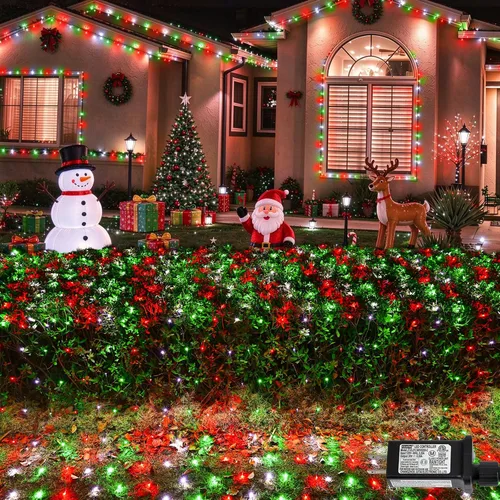 Vista 5 de 360 luces LED de red azul y blanco