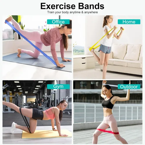 Vista 3 de Bandas de resistencia para entrenamiento, bandas de resistencia para entrenamiento en casa, estiramiento, entrenamiento de fuerza, terapia física