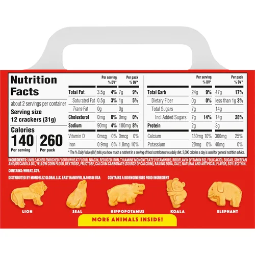 Vista 15 de BARNUM'S Galletas Originales de Animales, Aperitivos a Granel para Niños, 12 Cajas de 2.13 oz