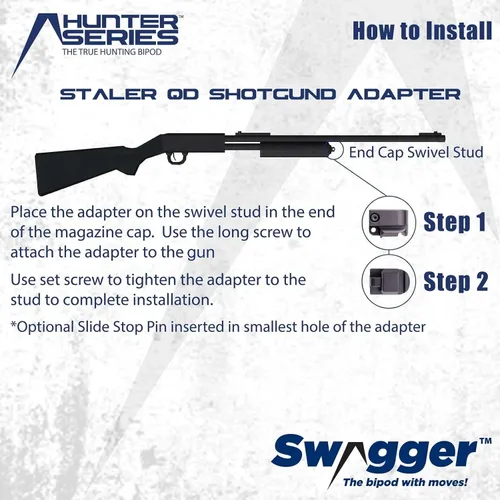 Vista 3 de SWAGGER Adaptador QD Adaptador táctico de caza, versátil, universal, resistente, fácil de montar, para instalación rápida de bípodes, luces