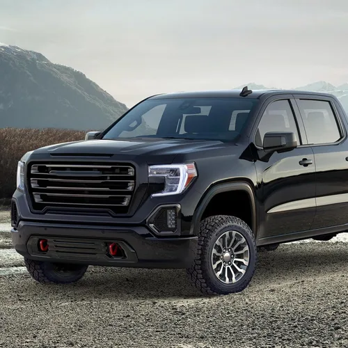 Vista 6 de 1 par de cubierta de bisel de luz antiniebla delantera, repuesto exterior compatible con GMC Sierra 1500 de 4 puertas 2019-2021 Denali SLT AT4 Marco