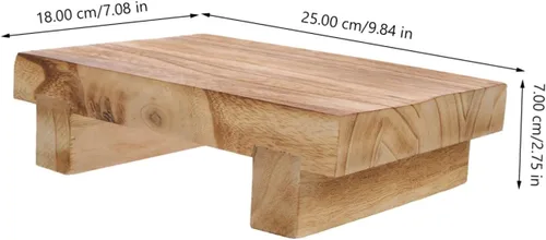 Vista 3 de Tofficu Elevador de madera para encimera de cocina, taburetes pequeños para decoración taburete de pie para sala de estar