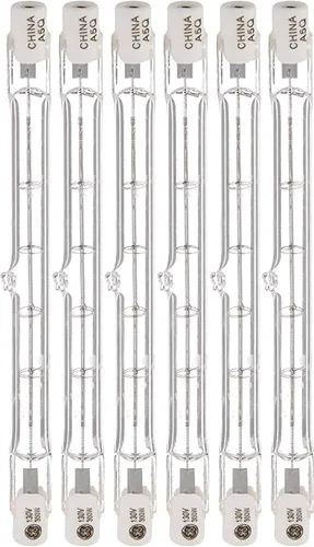 Vista 2 de GE LIL GE Bombillas halógenas, luces de tubo T3, 500 vatios (paquete de 6)