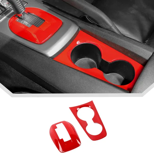 Vista 8 de JeCar Kit de moldura de panel de portavasos interior para Chevrolet Chevy Camaro 2010-2015 Accesorios interiores (fibra de carbono)