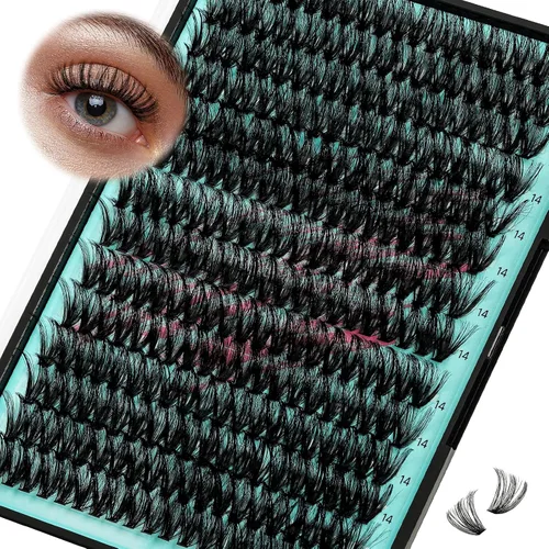 Vista 19 de Kit de Extensión de Pestañas, Kit de Racimos de Pestañas DIY 168Pcs con Pegamento de Unión y Sello Impermeable, Removedor de Pestañas para Kit