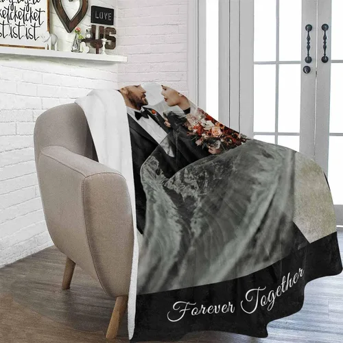 Vista 4 de YESCUSTOM Manta personalizada con fotos y texto, Manta familiar personalizada para adultos, niños y amigos, para cumpleaños, regalo conmemorativo