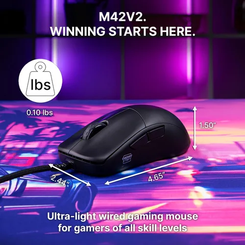 Vista 2 de Xtrfy Cherry M42V2, ratón para juegos con cable ultraligero (USB-A)