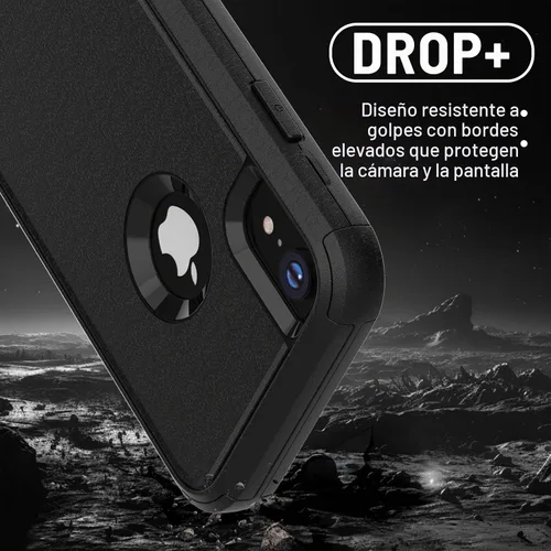 Vista 5 de X-belmox Funda para iPhone XR [a prueba de caídas] [a prueba de golpes] Funda de protección contra caídas de servicio pesado de 3 capas para iPhone