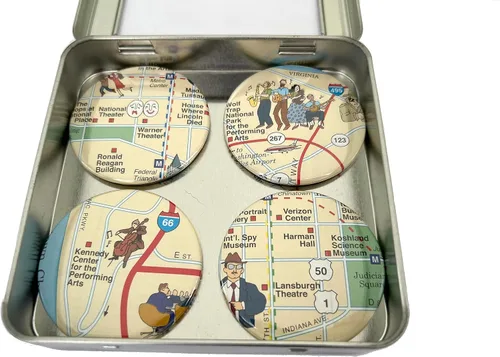 Vista 5 de Washington DC Map Magnets (2. White House/Lincoln/Monument/Capitol)