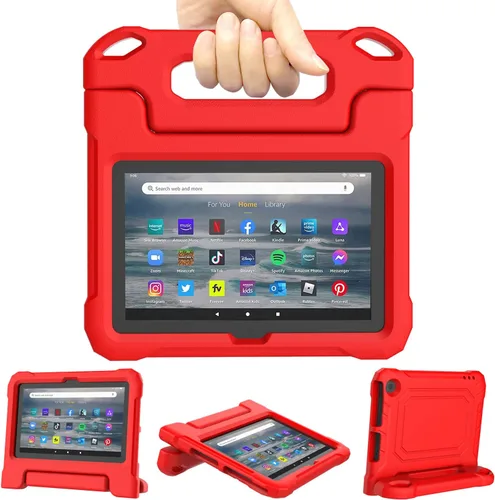 Vista 11 de Funda para tablet Amazon Fire 7 para niños (12ª generación, versión 2022), ligera, a prueba de golpes, apta para niños, funda para tablet Fire 7
