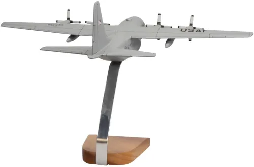 Vista 5 de Lockheed C-130H Hércules (gris) Escultura de caoba grande