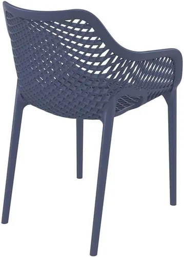 Vista 4 de Compamia Air XL - Silla de comedor para patio al aire libre, color gris oscuro (juego de 2)