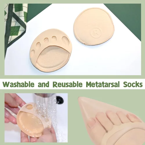 Vista 6 de EACOZY Almohadillas metatarsianas invisibles, almohadillas suaves para pies para mujeres y hombres, cojines reutilizables para pies para corredores