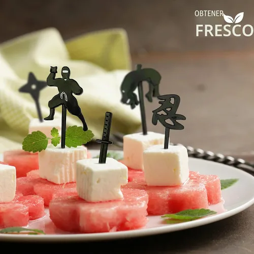 Vista 4 de GET FRESH Palillos de comida ninja para niños – 18 piezas de mini palillos de comida ninja para decoración de almuerzo de niños pequeños – Palillos