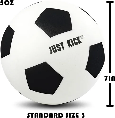 Vista 3 de Pelota de fútbol de espuma silenciosa SRG – Pelota de casa sin aire para entrenamiento silencioso, diseño de espuma suave y duradera, de uso