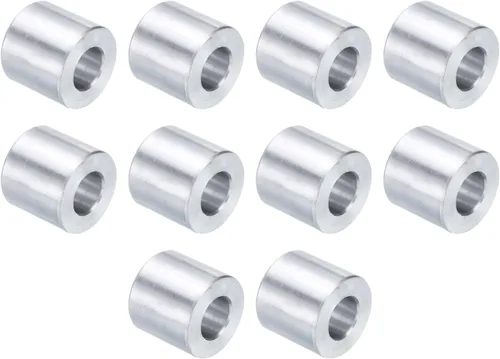 Vista 26 de uxcell 10 piezas de espaciador de aluminio con 1/2" de diámetro interno x 1" de diámetro exterior x 1" de longitud, con acabado liso, espaciador