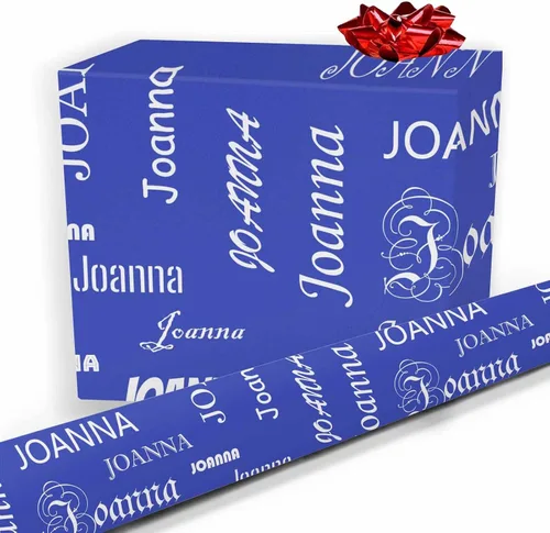 Vista 31 de Nombre personalizado en papel de regalo, rollo de papel de regalo personalizado con texto, regalo personalizado, unisex, adultos, hombres, mujeres