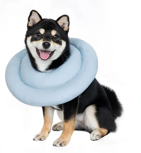 Vista 11 de Gagabody Cono de Perro Suave Alternativo para Perros Pequeños, Gatos y Perros Medianos - Collar Isabelino Ajustable y Cómodo para Recuperación Azul