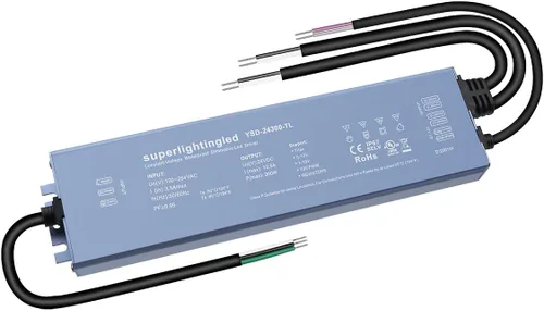 Vista 14 de 12 V CC 100 W con certificación UL 0-10 V y TRIAC regulable impermeable IP67 fuente de alimentación más delgada transformador de bajo voltaje de 110