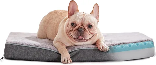Vista 11 de WATANIYA PET Cama de Espuma Viscoelástica para Perros Medianos, Camas Refrescantes para Perros Medianos, Cama Ortopédica Lavable para Mascotas