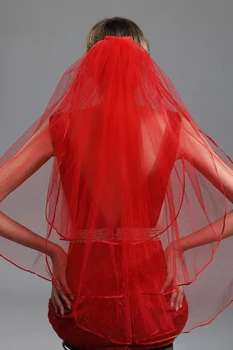 Vista 6 de Halloween Cosplay disfraz velo mujer tul corto velos de novia accesorios de boda