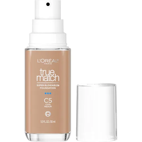 Vista 14 de L'Oreal Paris True Match - Base líquida supermezclable, maquillaje de base líquida de cobertura media, C0.5, ligero, 1 onza líquida