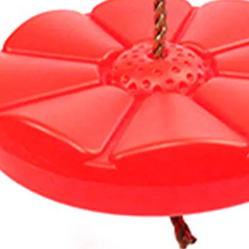 Vista 5 de Columpio de disco, cuerda de disco resistente para accesorios de patio de recreo (rojo)
