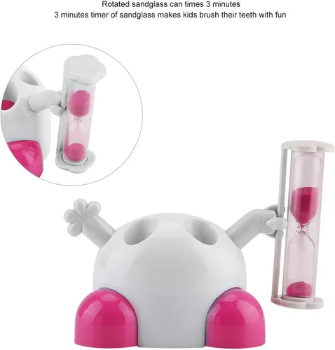 Vista 4 de Temporizadores de cepillado de dientes para niños y niños, soporte para cepillo de dientes con temporizador de cuenta regresiva de 3 minutos