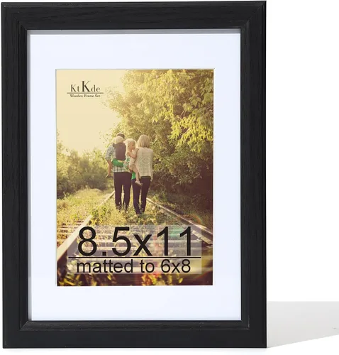 Vista 82 de KTKDE Portarretratos gris de 8 x 10 pulgadas con paspartú extraíble para fotos de 5 x 7 pulgadas, vidrio real para portarretratos de 8 x 10