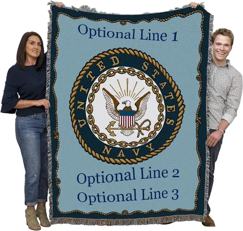 Vista 23 de Pure Country Weavers PCW - Manta fuerte de la Marina de los Estados Unidos, manta militar de regalo, tejida de algodón, fabricada en los Estados