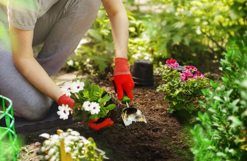 Vista 2 de Ohuhu Rodillera gruesa de alta calidad, paquete de 2 rodilleras grandes y cómodas para jardinería con 2 superficies diferentes, cojín de rodilla