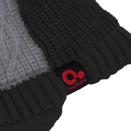 Vista 63 de Janey&Rubbins Gorro de punto diario con orejeras con forro polar y calavera