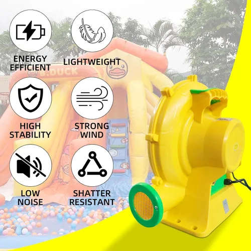 Vista 3 de Soplador de Aire, Soplador de Casa de Rebote de 950W 1.25HP, Ventilador de Bomba Portátil Perfecto para Castillo Hinchable, Saltarín, Tobogán