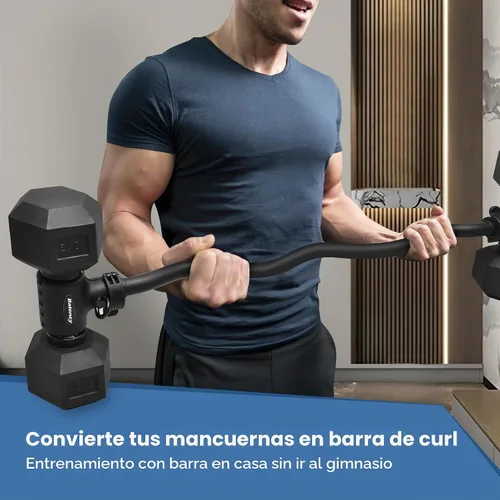Vista 2 de Convertidor de mancuernas a barra, convierte las mancuernas en barra, compatible con la mayoría de mancuernas, convertidor de mancuernas