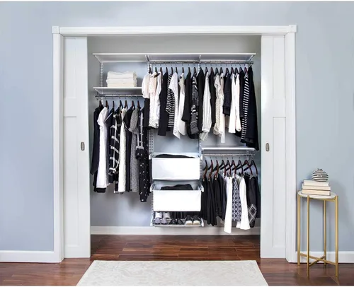 Vista 17 de Organized Living freedomRail - Kit organizador de armario ajustable, 48 a 52 pulgadas, pera chocolate
