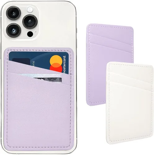 Vista 11 de Cartera de cuero para teléfono, soporte adhesivo para tarjetas de crédito para funda de teléfono, compatible con iPhone, Samsung, Android y todos