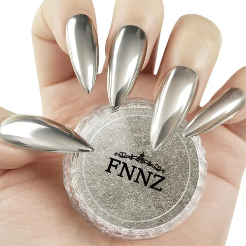 Vista 13 de FNNZ Polvo de uñas cromado, pigmento metálico de polvo de uñas efecto espejo de alta calidad, arte de uñas, polvo con purpurina para San Valentín