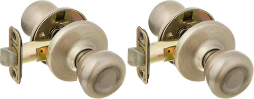 Vista 6 de Kwikset 92001-512 Tylo - Pomo para pasillos y armarios en latón antiguo