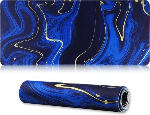 Vista 12 de Alfombrilla de mouse grande para juegos con bordes cosidos, [35.4 x 15.7 pulgadas] alfombrilla de mouse extendida con base de goma natural