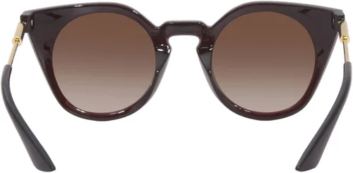 Vista 4 de Versace Woman Sunglasses Transparent Red Frame Brown Gradient Lenses 60MM