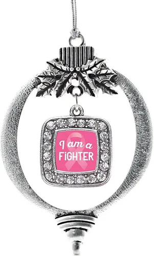 Vista 50 de Inspired Silver - Bon Voyage Cruise Ship Charm Ornamento – Adornos navideños cuadrados de plata con joyas de circonita cúbica