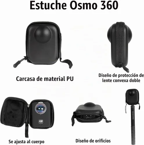 Vista 3 de PellKing Protectores de lente para DJI Osmo 360, protector de lente con funda de cámara y protector de pantalla, kit de accesorios para cámara