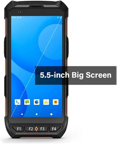 Vista 3 de Android 13 Escáner de Código de Barras Portátil para Computadora Móvil, PDA con Pantalla Táctil de 5.5 Pulgadas con Motor de Escaneo de Código