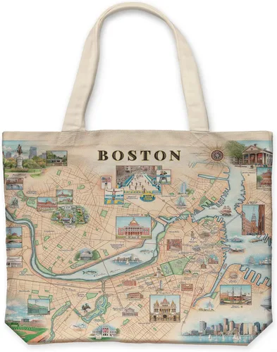 Vista 29 de Xplorer Maps Bolsa de lona con asas, bolsa de compras de comestibles de tela, bolsa reutilizable y ecológica, 100% algodón, lavable