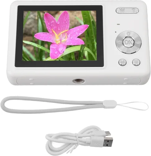 Vista 8 de Cámara digital para fotografía, 1080P, compatible con 64 GB expandible, cámara compacta para apuntar y disparar, zoom 16X, anti vibración, cámaras