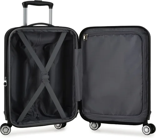 Vista 5 de Elite Luggage Equipaje giratorio extensible de mano rígido, Negro -, Equipaje giratorio extensible de mano rígido
