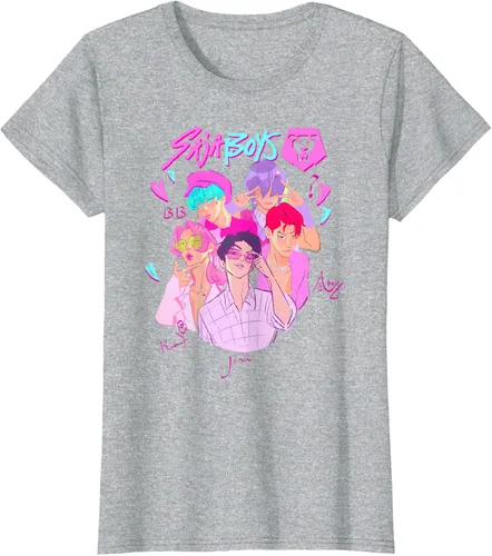Vista 23 de Kpop Demon Hunters Camiseta Saja Boys Heartthrob con licencia