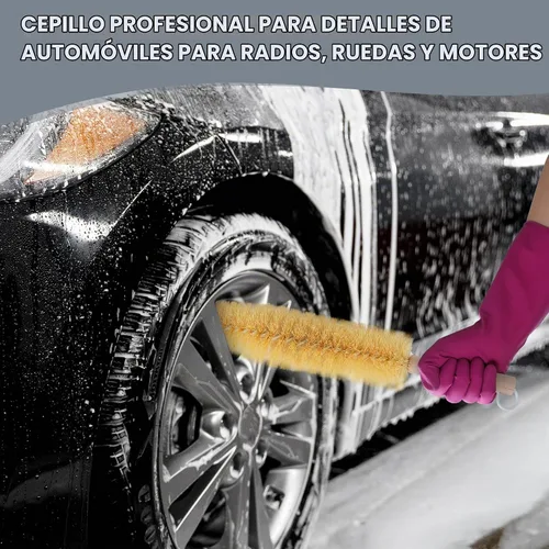Vista 4 de Nanoskin (85 – 799) Cepillo grande para rueda de radios con alambre con revestimiento de plástico
